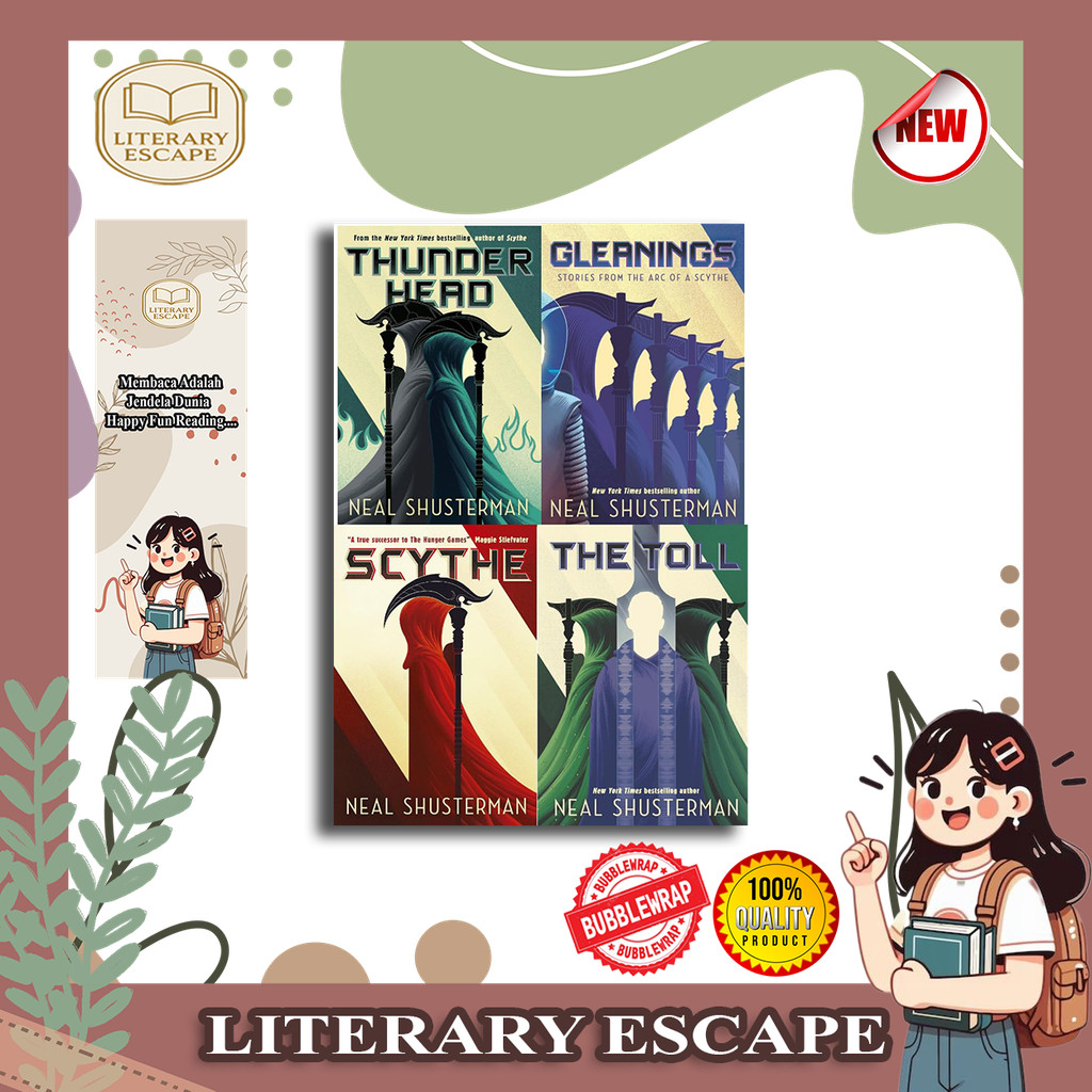 Arc of a Scythe Series 4 Books Collection Set Neal Shusterman Scythe (The Toll,Thunderhead, Scythe, 