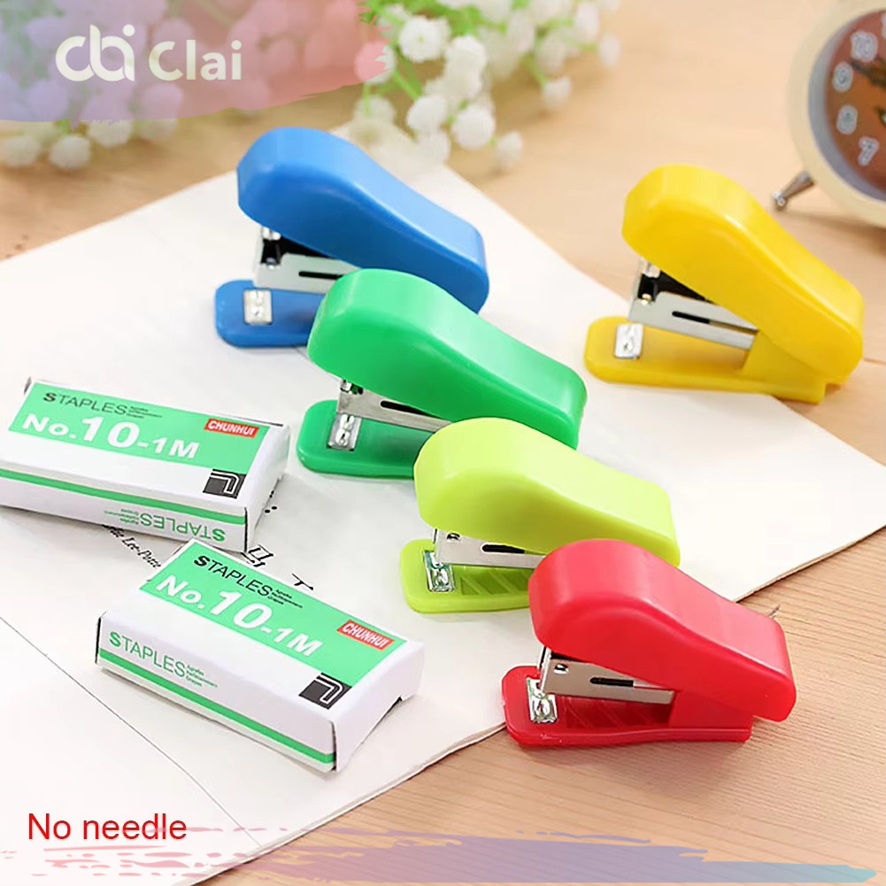

CLAI Staples Stapler Mini Kecil Set Unik Lucu Bonus isi ATK Portable Alat Penjepret Kertas Mini Free Refill 1 Baris Isi ulang no 10 10-1m Unik Lucu Bonus isi ATK Anak Sekolah SD SMP Perlengkapan Kantor Cute Bookbinding Machine Fixing