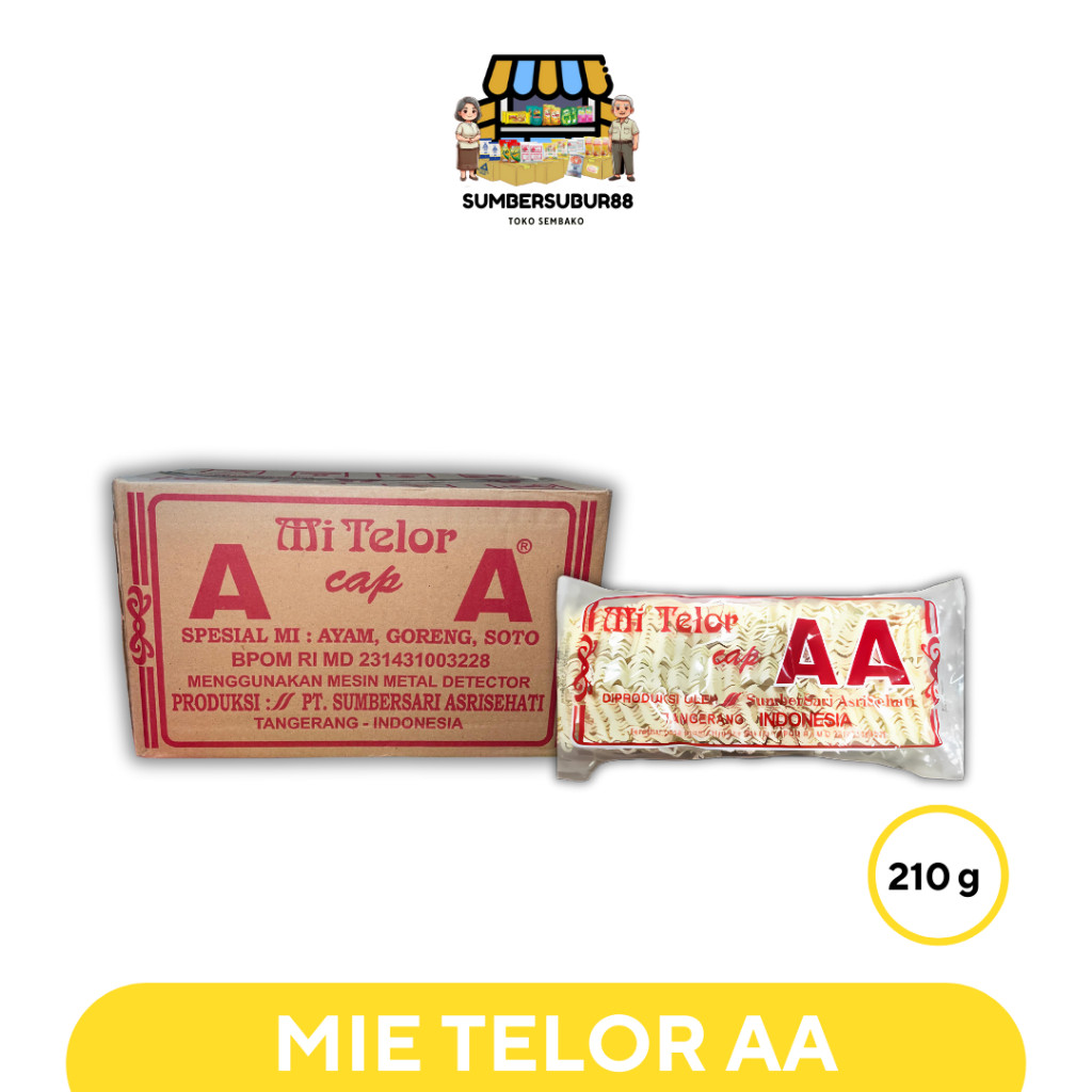 

AA 210G Mie Telor (1 Dus @20 Bungkus)