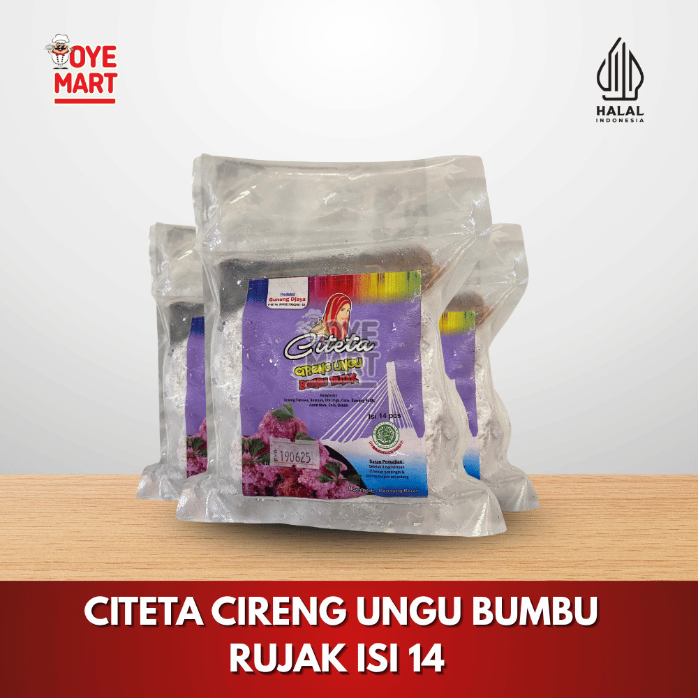 

CITETA CIRENG UNGU BUMBU RUJAK ISI 14 / CIRENG FROZEN UBI UNGU