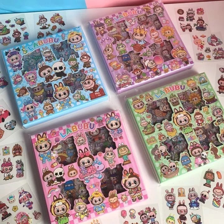 

RGT - STICKER LABUBU isi 100 Pcs / box Sticker Karakter Waterproof Anti air Stiker kartun Dekorasi