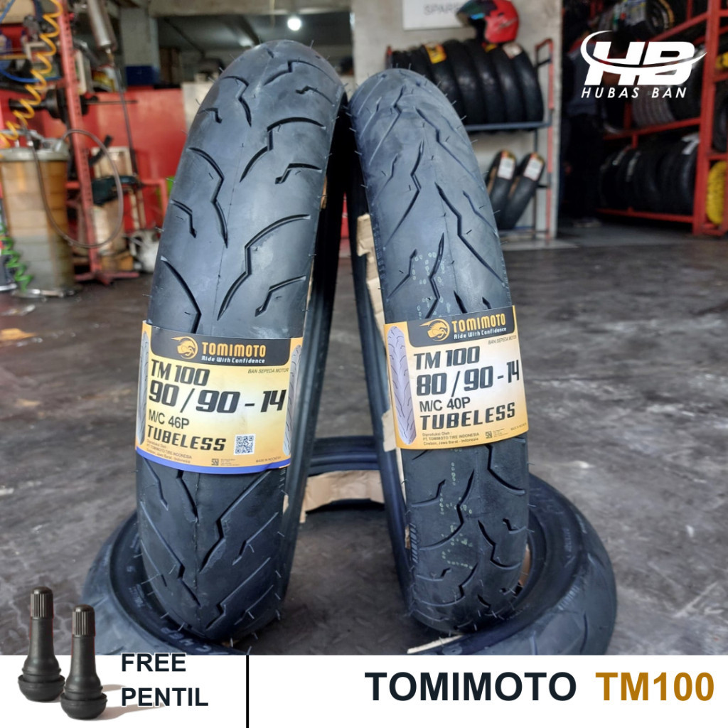 Ban Tubeless Matic Donat Tomimoto TM100 80/90 & 90/90 Ring 14 Beat Vario Scoopy