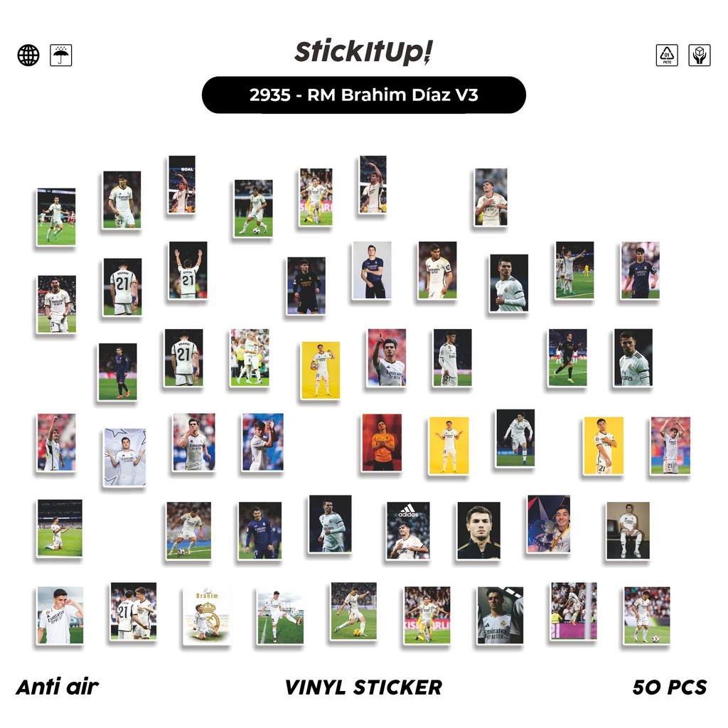 

COD 50 Pcs Stiker RM Brahim Díaz V3 Lucu Anti Air Untuk Dekorasi Notebook Sepeda Skateboard Handphone DIY
