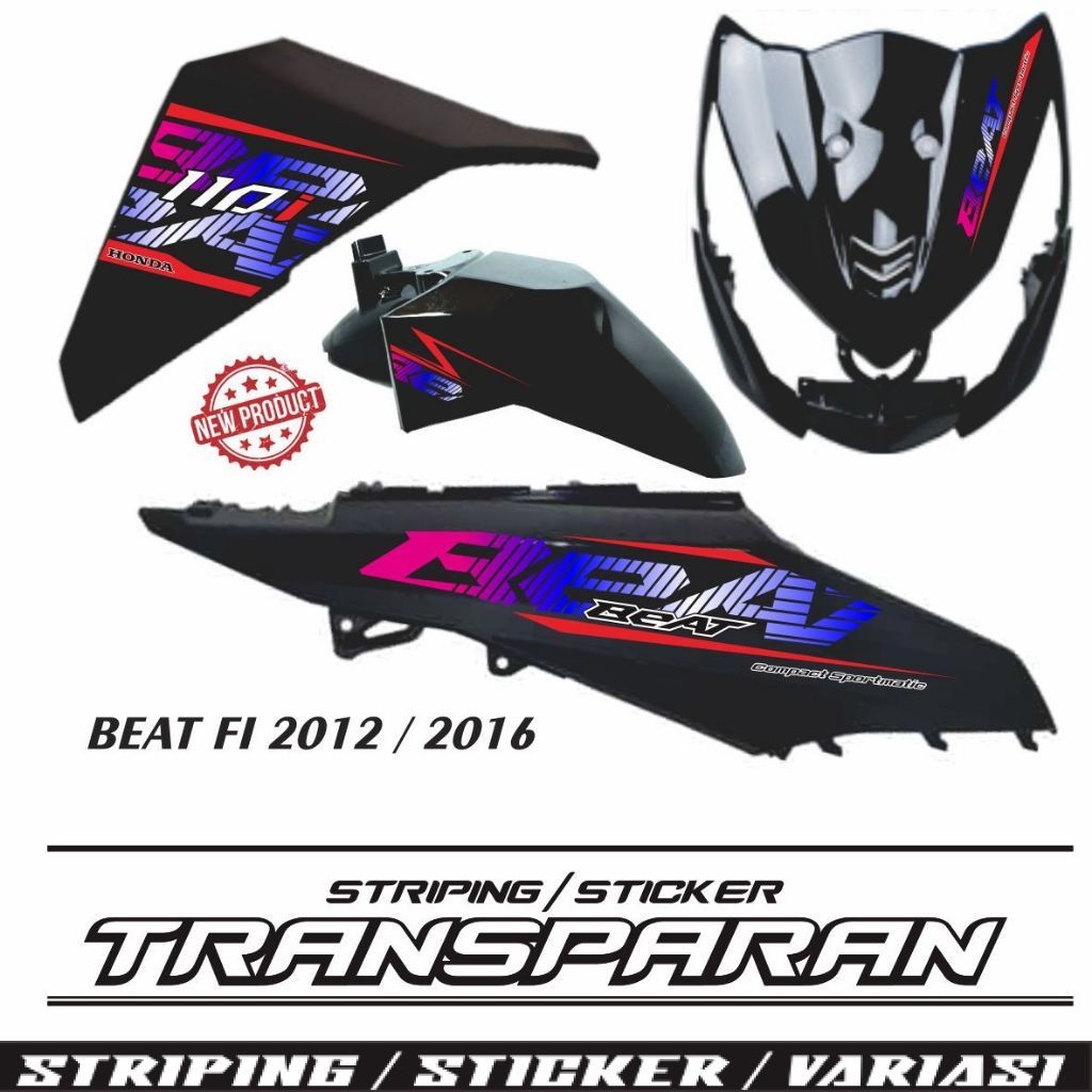 SETRIPING TRANSFARAN VARIASI BEAT FI / STIKER LIST MOTOR BEAT 2012 / 2015 STIKER KEREN