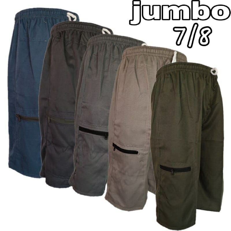 JUMBO  CELANA JOVA TWILL TEBAL KOLOR PANJANG 7/8 /CELANA BIG SIZE CELANA KATUN PRIA