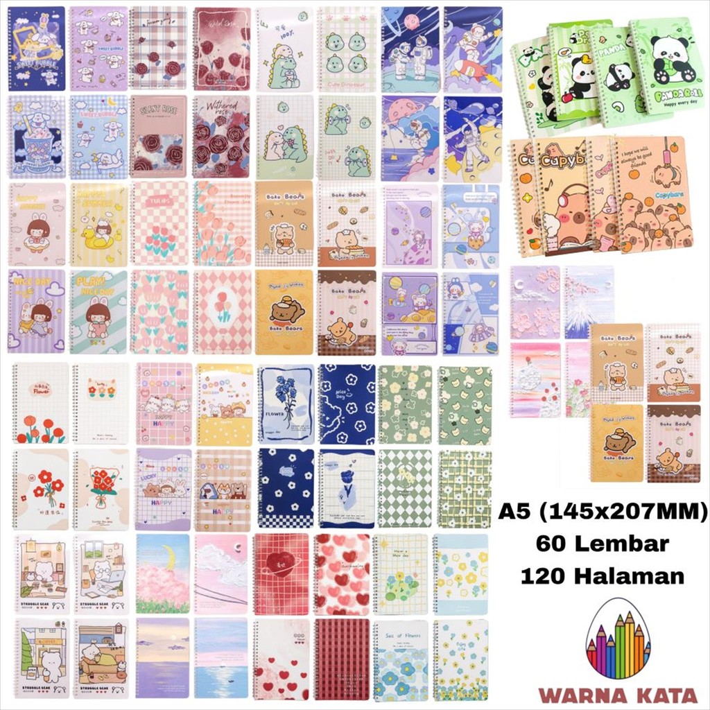 

MW001 A5 Buku Spiral Kartun Notes Buku Tulis Catatan Anak Diary Sekolah Kuliah Jurnal Kantor Catatan