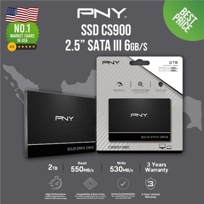 SSD PNY CS900 2TB SATA 2,5 INCH