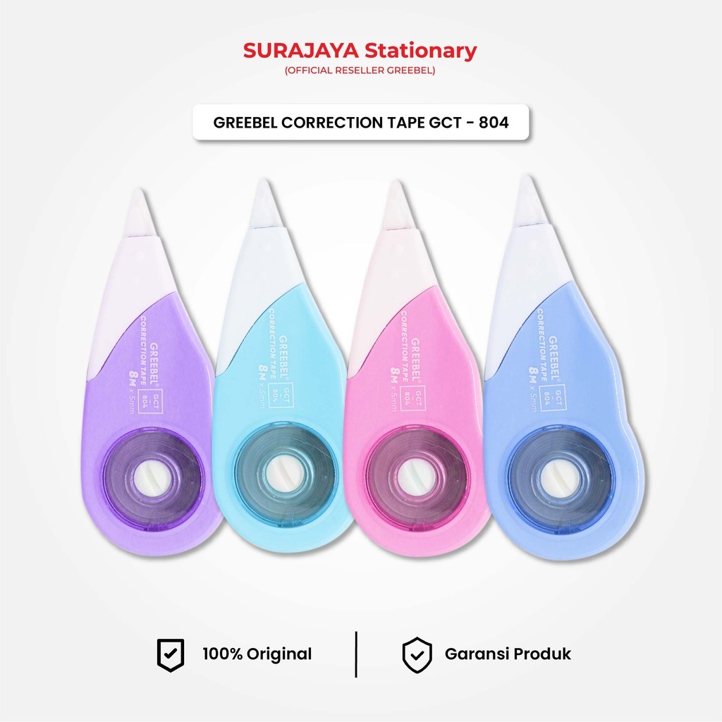 

(pcs) Correction Tape GCT-804 / Greebel Correction Tape pita koreksi kertas