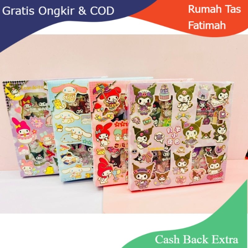 

Promo STICKER SANRIO 1 BOX ISI 100 / STICKER MOMO BOX ISI 100 / STIKER KUROMI / STIKER SANRIO By Rumah Tas Fatimah