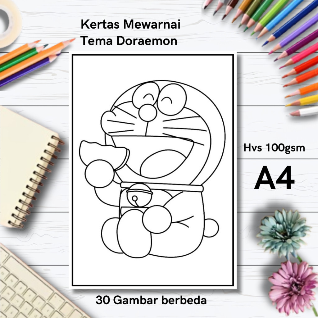 

30 Gambar Kertas mewarnai anak / Coloring / Sketa Tema Doraemonclaraa aurel