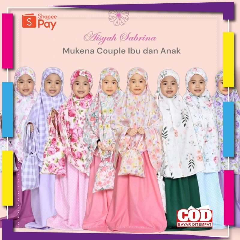 [PREMIUM ORIGINAL] Mukena couple ibu dan anak / Mukena Anak / Mukena Karakter / Mukena Polos / Muken