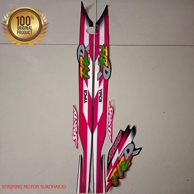 (ORI) striping yamaha fizr fiz r 1995 1996 sporty hitam pink  kualitas original