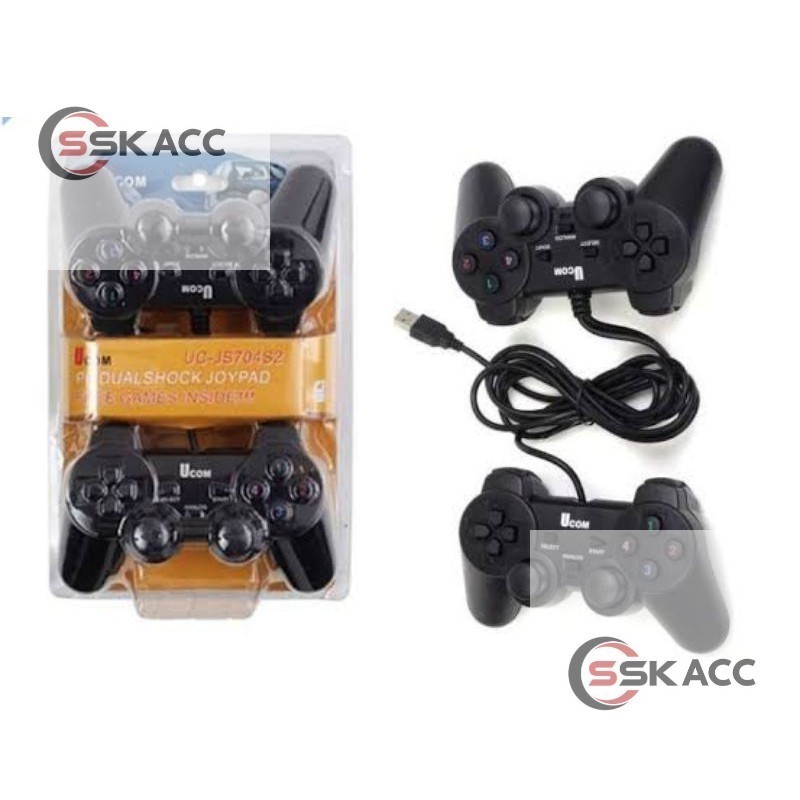 Gamepad Double Hitam / Joystick Double Pc / Gamepad Ucom Double / Gamepad Ucom SSKACC