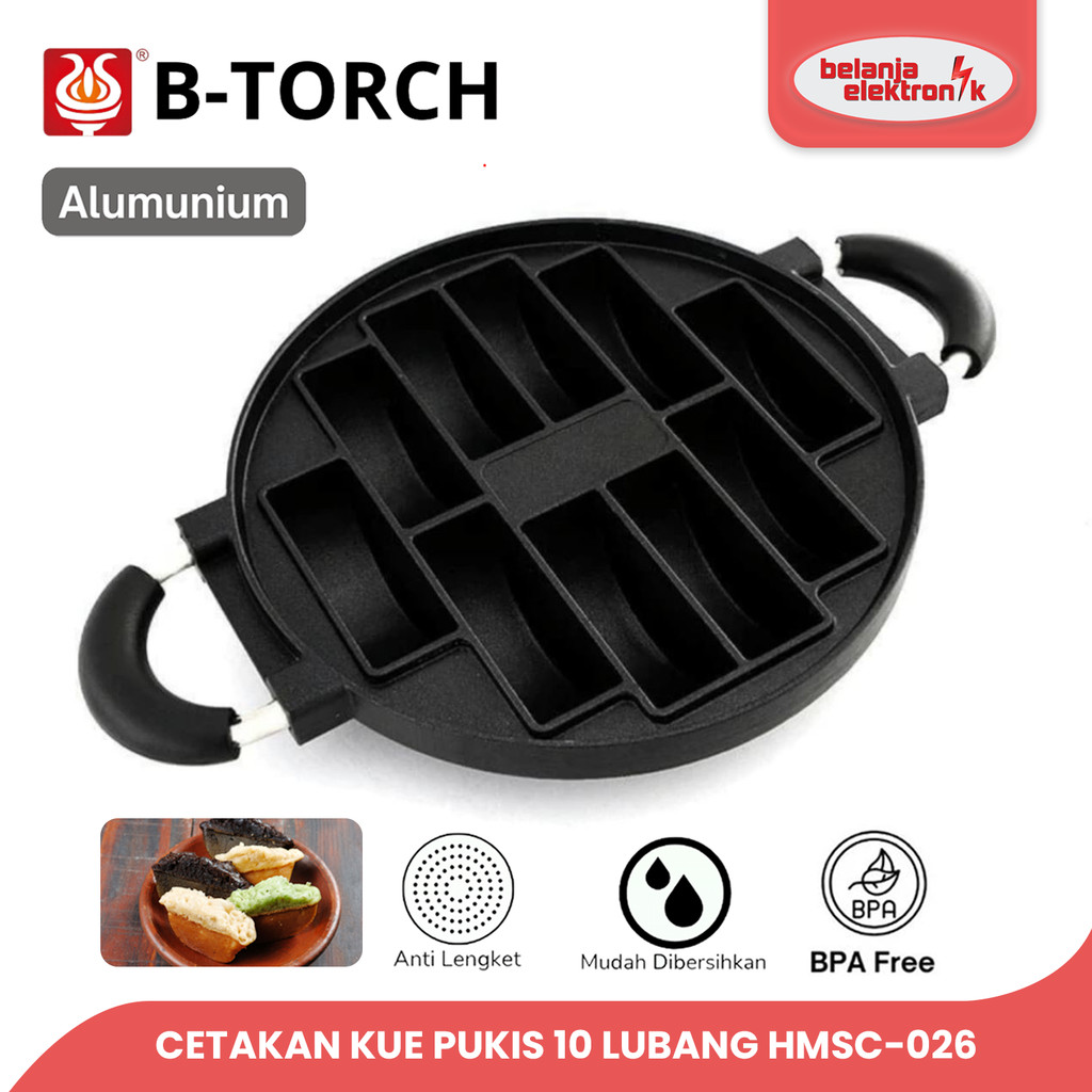 

B-TORCH PANCAKE CETAKAN KUE PUKIS PANCONG 10 LUBANG HMSC-026