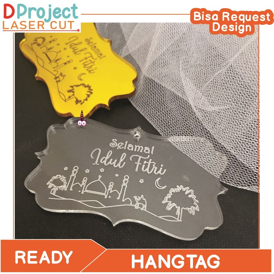 

READY AKRILIK TAG Selamat Idul Fitri | Tag Hampers Eid Mubarak - Polos, Transparant
