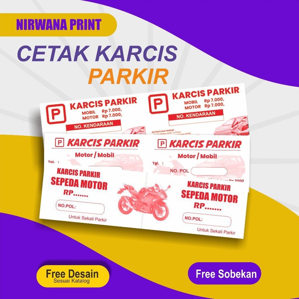 

COD Cetak Karcis Parkir Custom Free Desain Murah