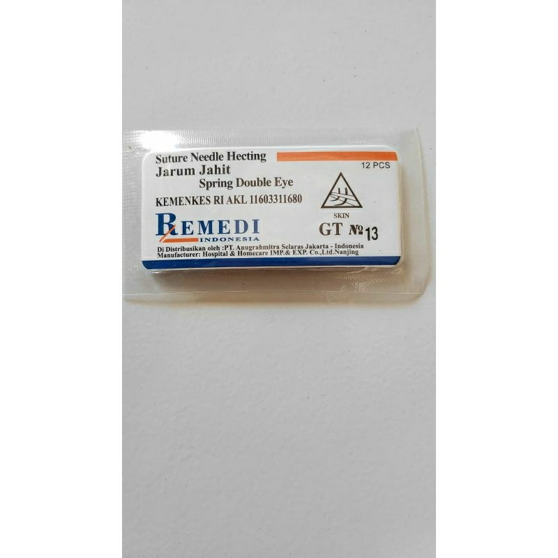 Jarum Hecting Remedi/ Suture Needle Hecting Kulit dan Otot / Jarum Bedah Kulit dan Otot