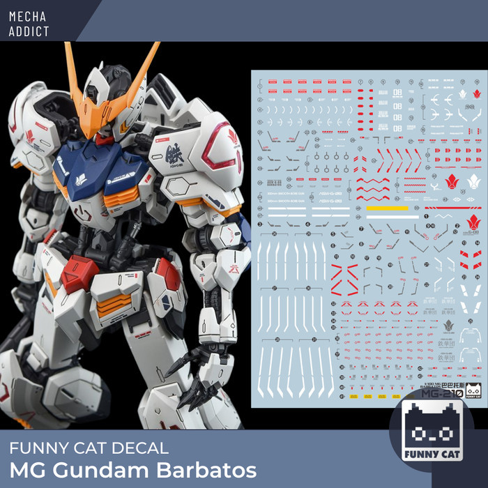 Water Slide Decal MG Gundam Barbatos by Funny Cat