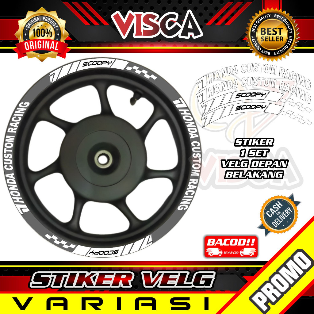 Stiker Velg List Velg Motor Stiker Velk Scoopy Ring 12 Racing