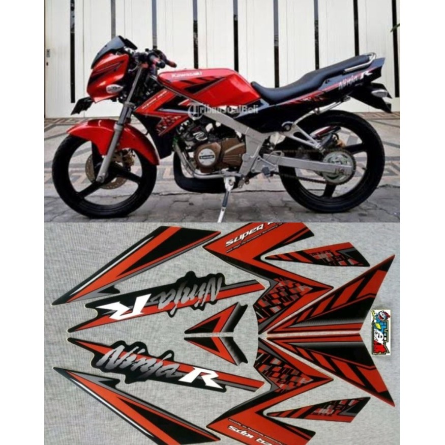 STRIPING ORI KAWASAKI NINJA R 2014 ORANGE POLET STIKER