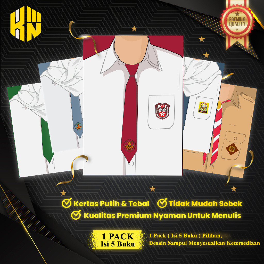 

Buku Tulis Custom Seragam Sekolah SD,MI,SMP,MTS,SMA 38 Lembar / Buku Tulis Sekolah