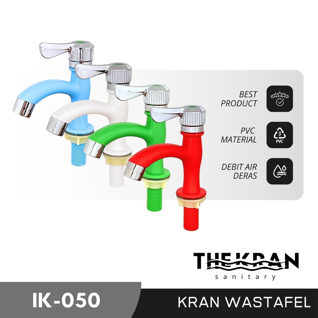 TKR Kran Wastafel Pvc / Kran Wastafel Plastik Warna / Kran Wastafel Pvc IGM Warna