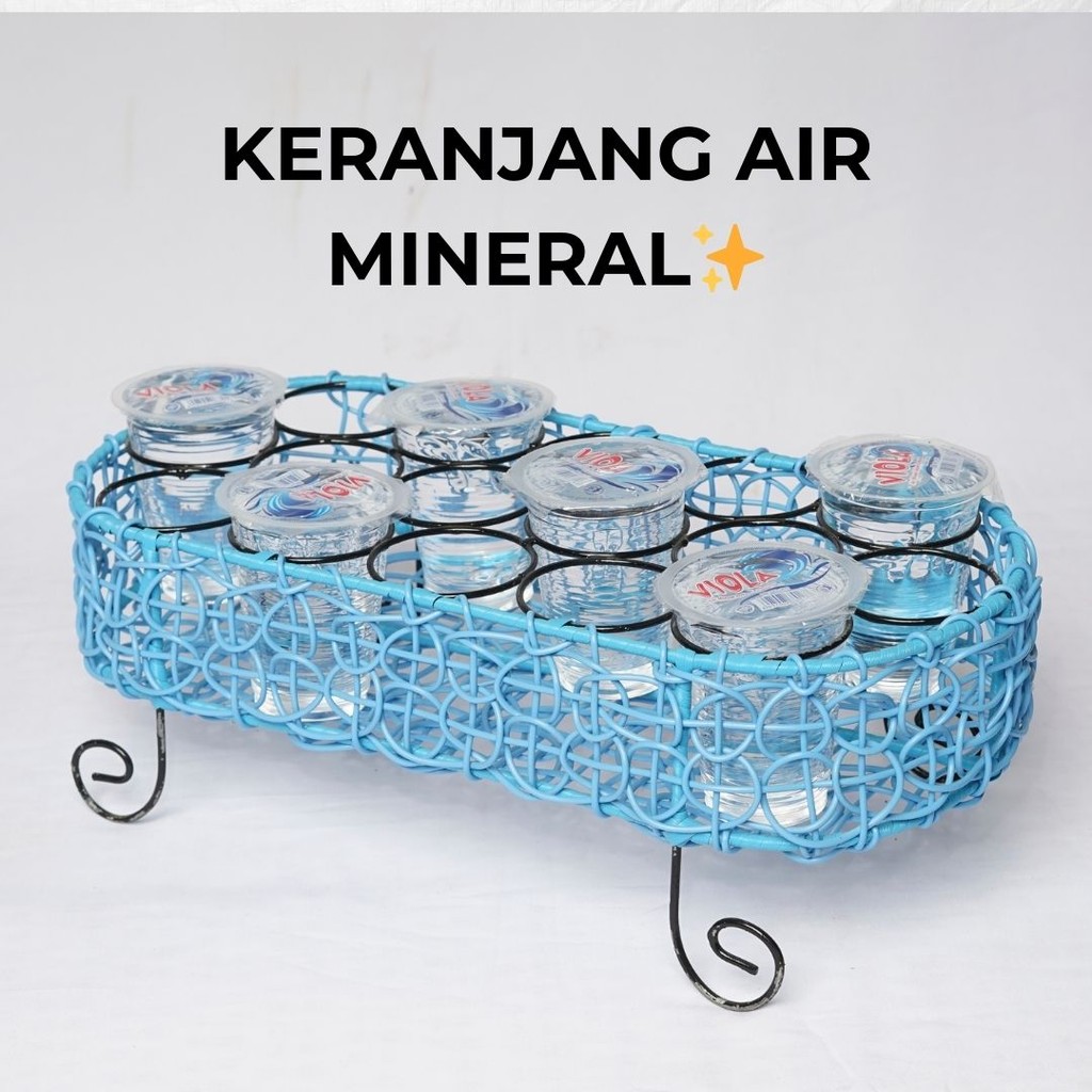 Tempat Air Mineral / Wadah Air Mineral / Keranjang Air Mineral Rotan Anyaman Sintetis - 16 & 8 Luban