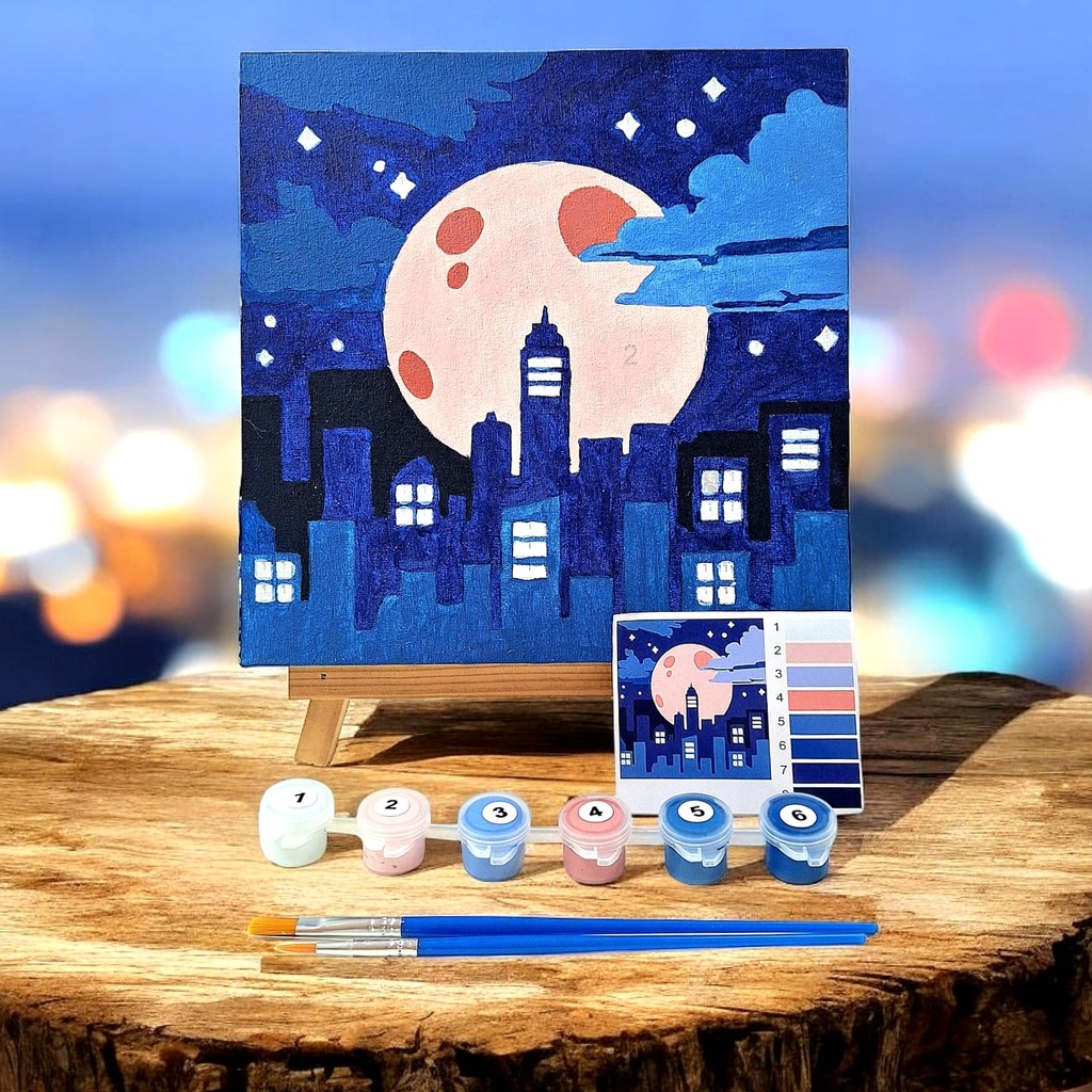 

SFO - DIY Paint By Numbers Kit 1 Set - Warm City Night W