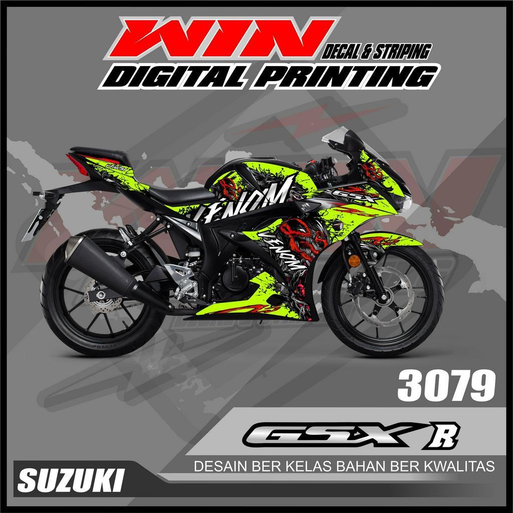 Sticker Striping GSX R 150 Desain Venom Semi Full-Stiping GSX R 150