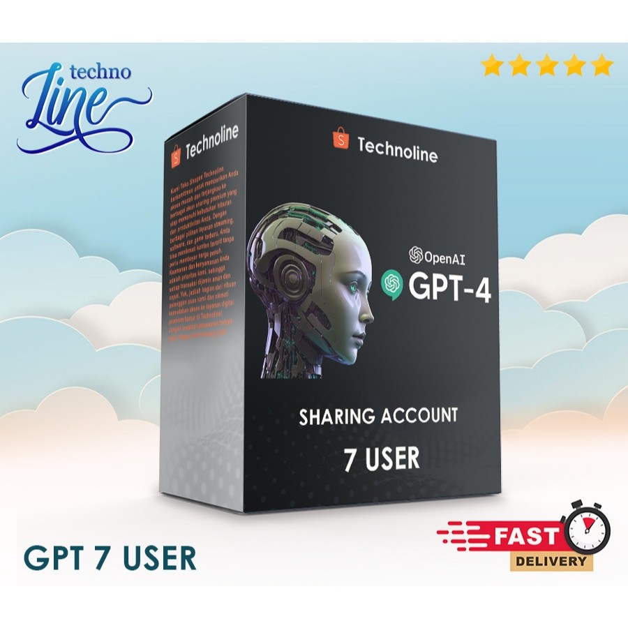 ChatGPT-4 Plus Premium SharedAccount (7 user)Original Resmi OpenAI Digital Masa Depan