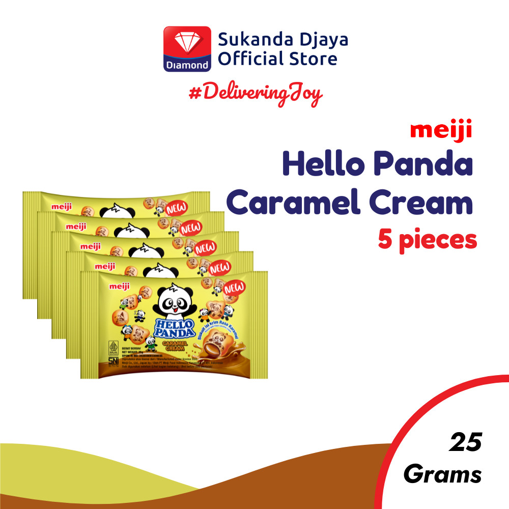 

Meiji Hello Panda Biskuit Caramel Snack Ringan 25 Gr [ISI 5 PCS]