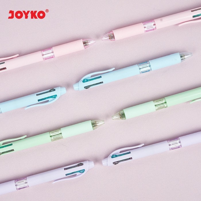 

Pulpen 4 Warna Joyko BP-348 QUACO Pastel Pena Warna Warni - Satuan