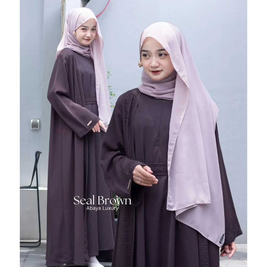 PARXETSHOP  Abaya Polos Hitam Luxury Wanita Muslim Mewah Elegan Abaya Jumbo Turkey Syari