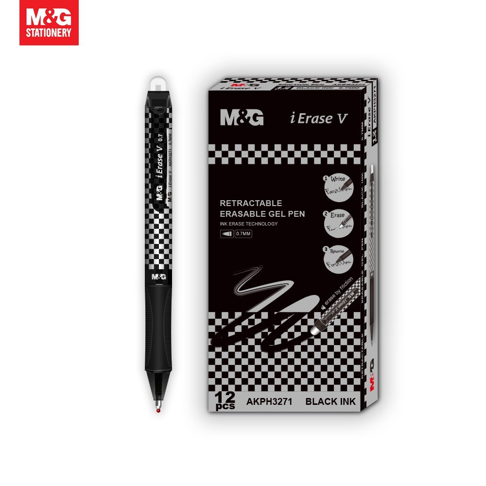 

Pulpen M&G Retractable Eraseable Gel Pen 0.7mm AKPH3271 (PCS)