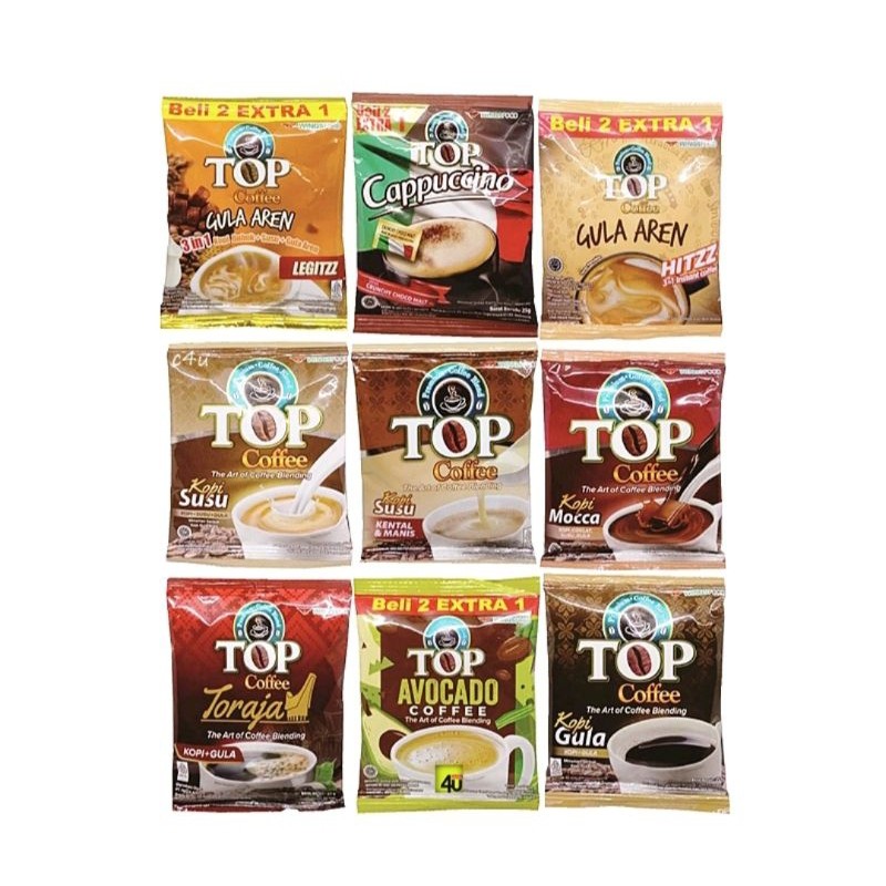 

TOP KOPI GULA AREN / AVOCADO dan lain-lain (1 RENCENG)
