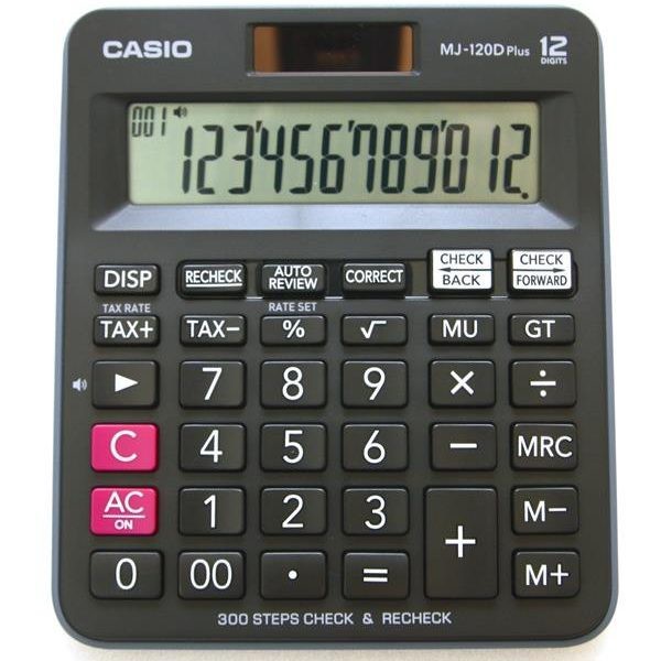 

Casio Kalkulator MJ-120D Plus - Calculator Meja Office Check Correct MJ-120D Plus MJ 120D