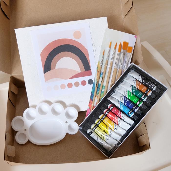 

Promo Paket Melukis Aesthetic Paint By Number 20 x 20 painting kit Komplit - Paket 3 Terlaris