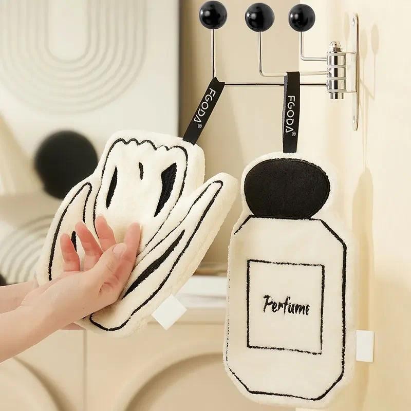 Hand Towel Home Convenient Hanging Double-Layer Thickened Speed Dry Absorbent Hand Cloth Kitchen And