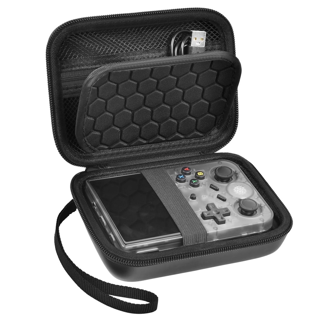 ameldaharu99 - grosirunik99 hard shell carrying case untuk anbernic r36s rg353v rg35xx portable game