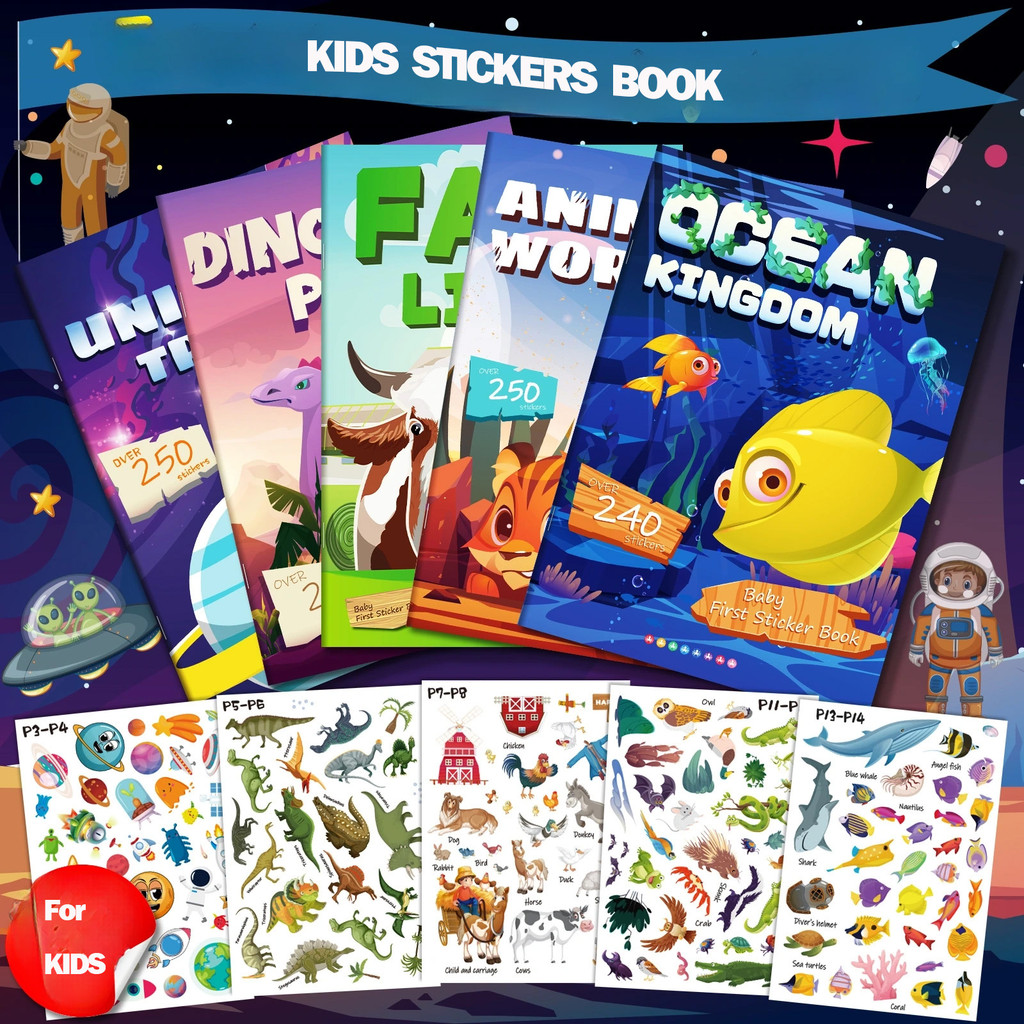 

New Sticker Book Focus Potential Development Stickers Children Enlightenment Baby Early Education Book