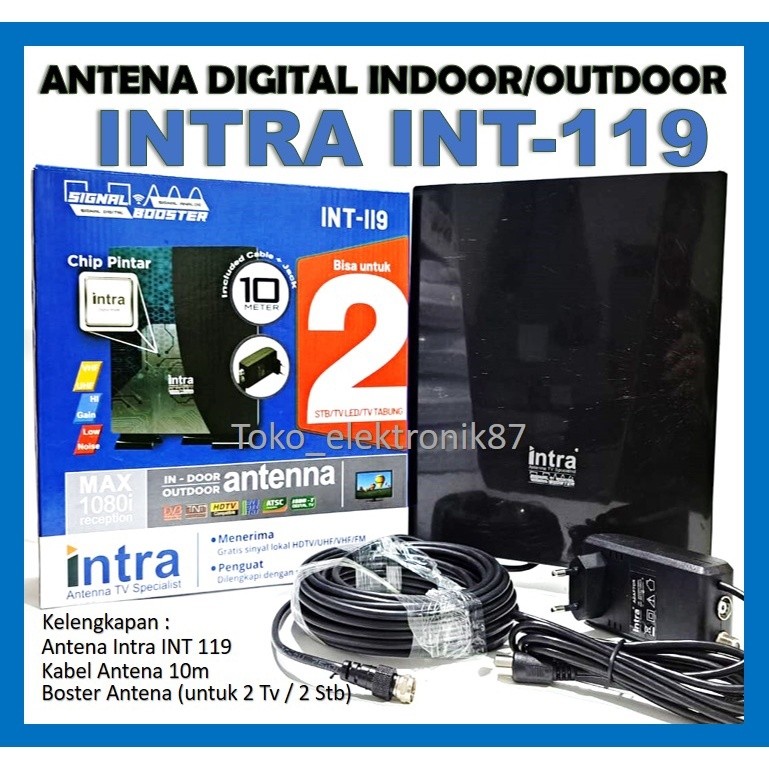 antena TV DIGITAL intra INT-119 / Antena TV Digital Luar & Dalam / Antena TV Digital Murah Outdoor &