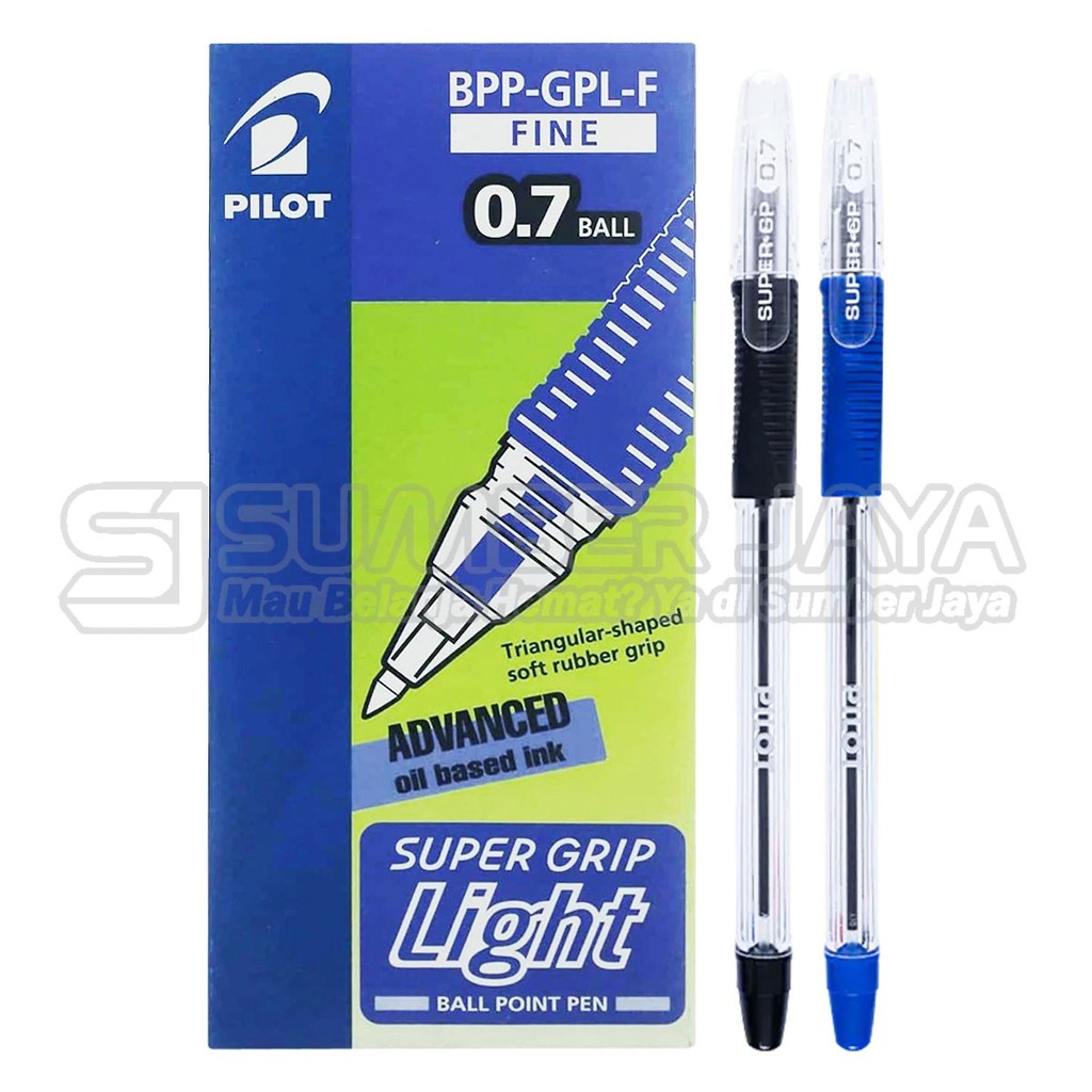 

Ballpoint Pena 0.7mm PILOT Super Grip Light Fine Pulpen BPP-GPL-Fine 1 Pcs