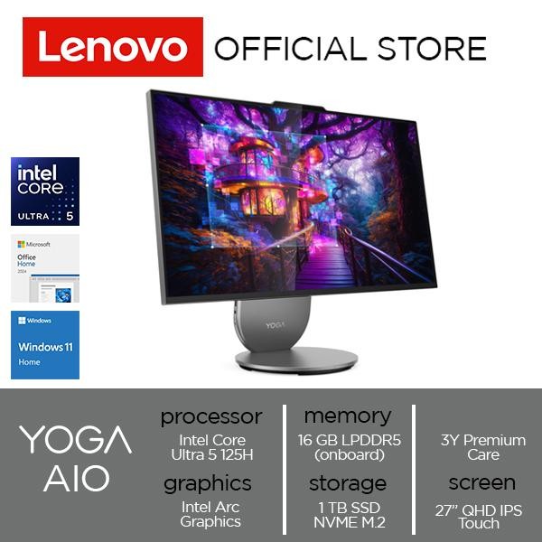 Lenovo Yoga AIO 27IAH10 Core Ultra 5 125H 16GB 1TB SSD W11 OH QHD TOUCH