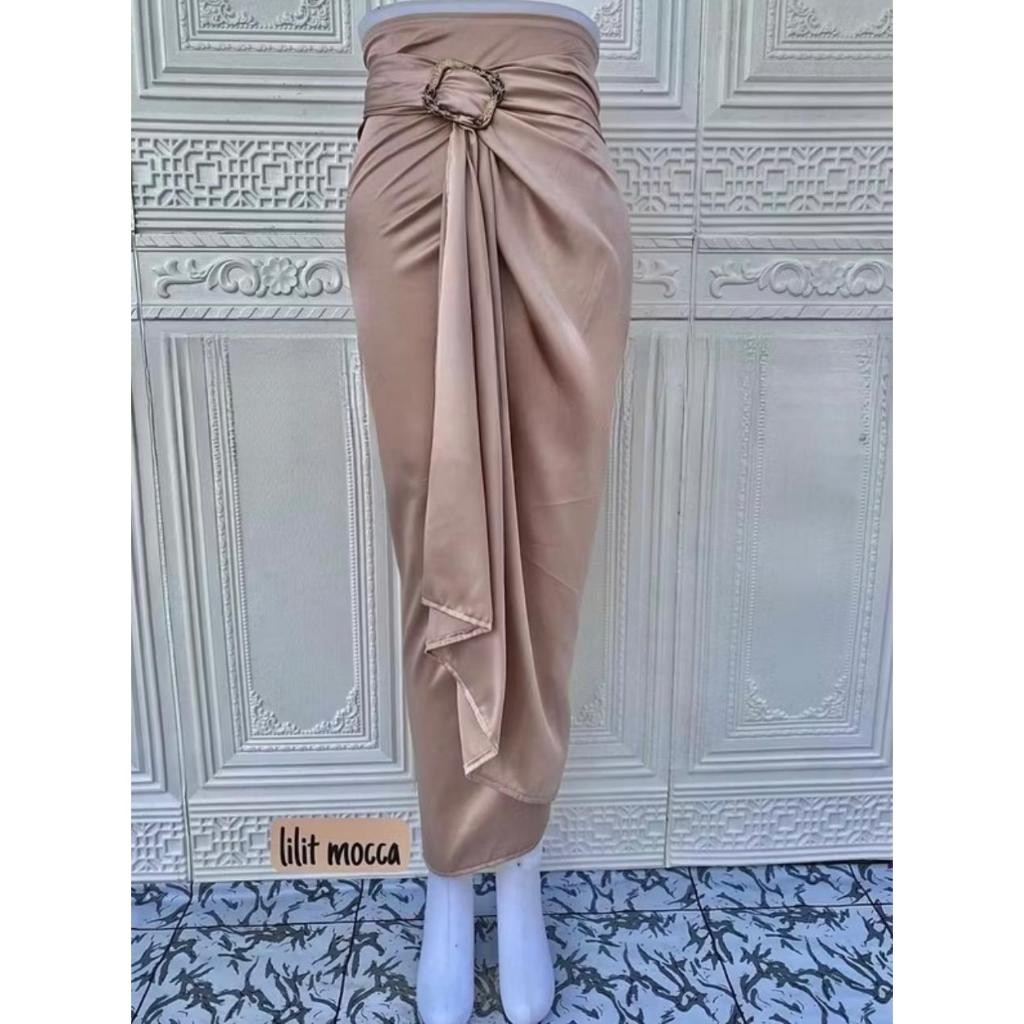 Rok lilit polos satin PREMIUM wrap skirt - Rok lilit satin | wrap skirt | rok lilit polos