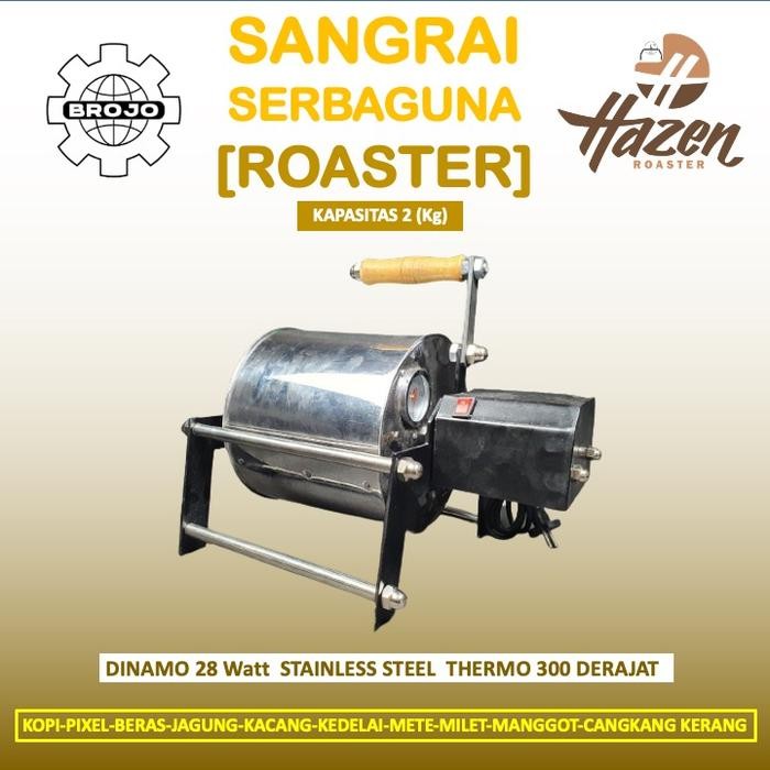 Promo Sangrai Kopi Coffee Roaster & Kacang penggerak Dinamo Listrik 28 Watt