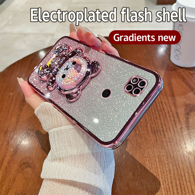 Soft Casing Redmi 9C case Silikon Untuk Xiaomi Redmi9C case berkilau Berlapis Kesing HP Phone Cover 