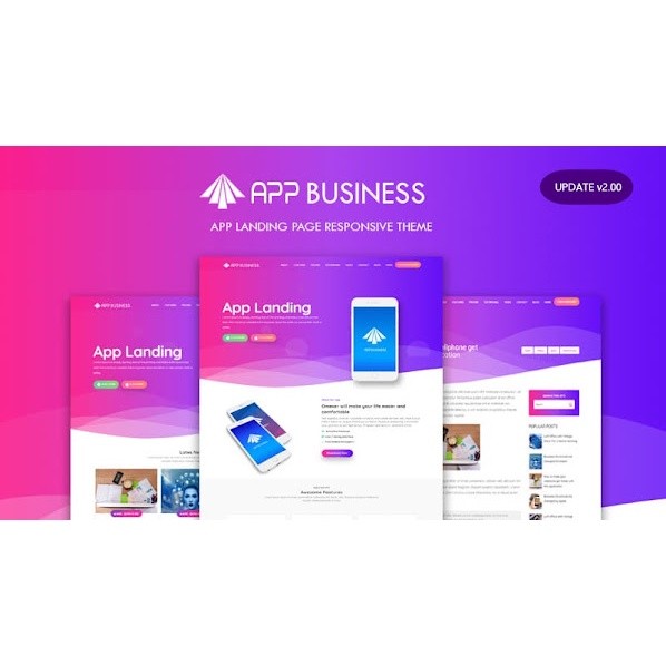 jual template blogger premium landing page App Business