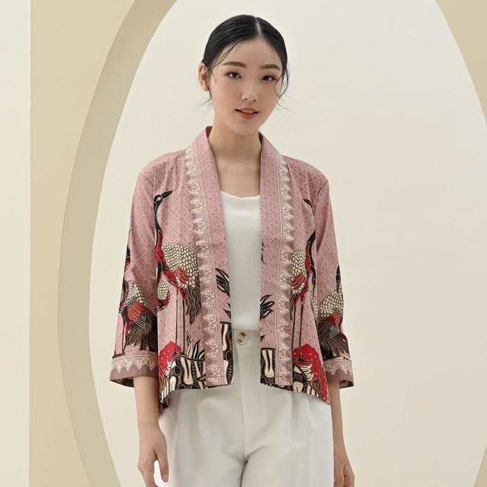 Outer Batik Wanita Modern - Blazer Batik Casual Formal - Atasan Batik Kantor Wanita Elegan