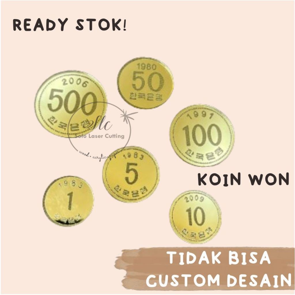 Replika Uang Mainan Won korea bahan mahar nikah dan craft  uang mainan koin / REPLIKA KOIN YEN / REP