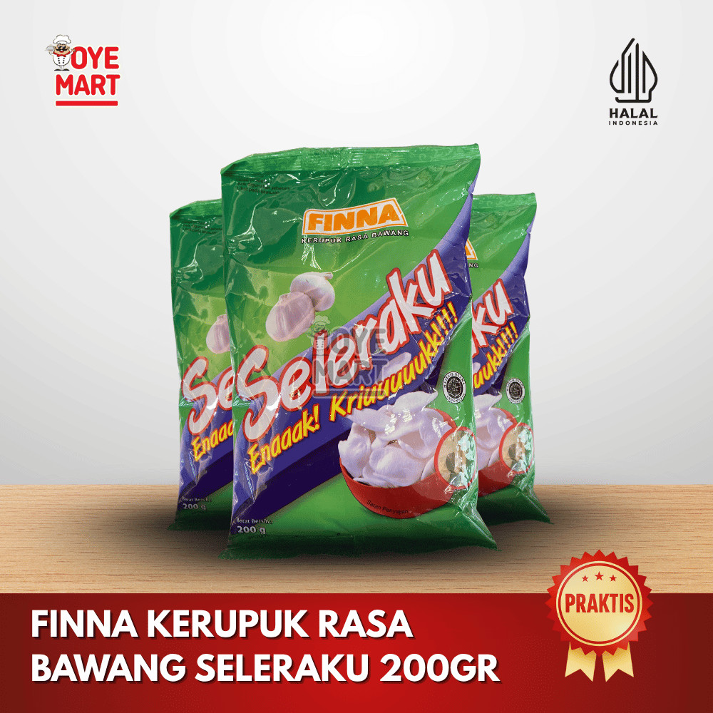 

FINNA KERUPUK RASA BAWANG SELERAKU 200GR / KRUPUK MENTAH